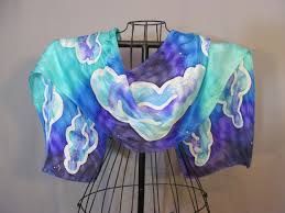 Hand-Painted Evening Shawl